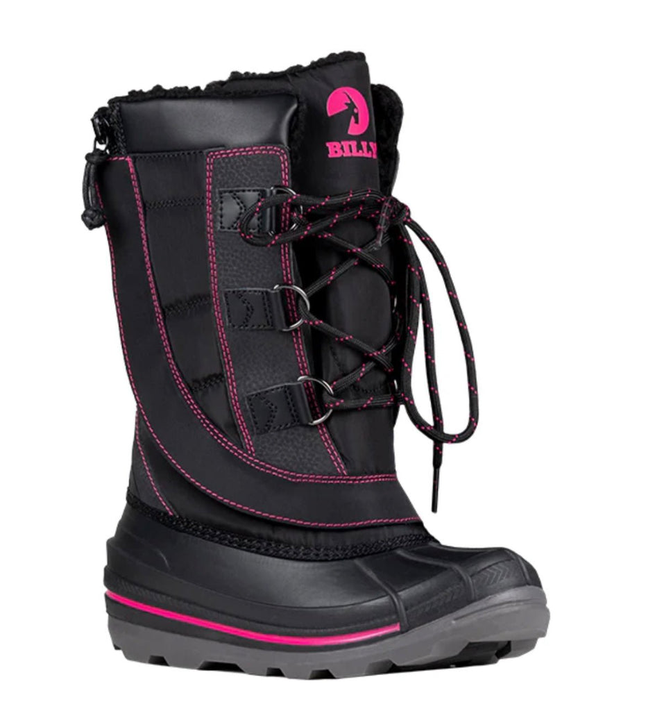 BILLY FOOTWEAR - Billy Ice Winter Boots Black/Pink - Two Giraffes Children's Footwear