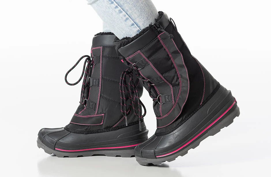 BILLY FOOTWEAR - Billy Ice Winter Boots Black/Pink - Two Giraffes Children's Footwear