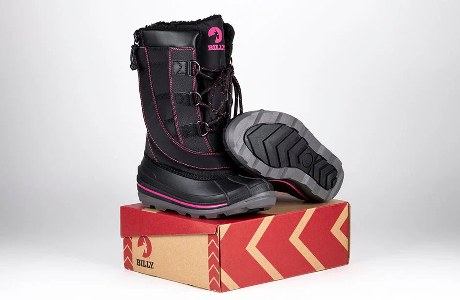 BILLY FOOTWEAR - Billy Ice Winter Boots Black/Pink - Two Giraffes Children's Footwear