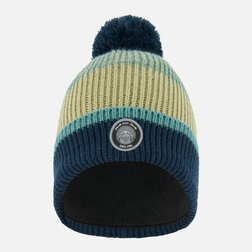 Deux par Deux - Knit Hat Blue, Green And Gray - Two Giraffes Children's Footwear