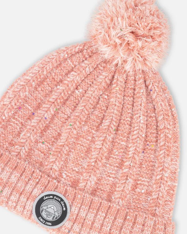 Deux par Deux - Knit Hat Light Pink - Two Giraffes Children's Footwear