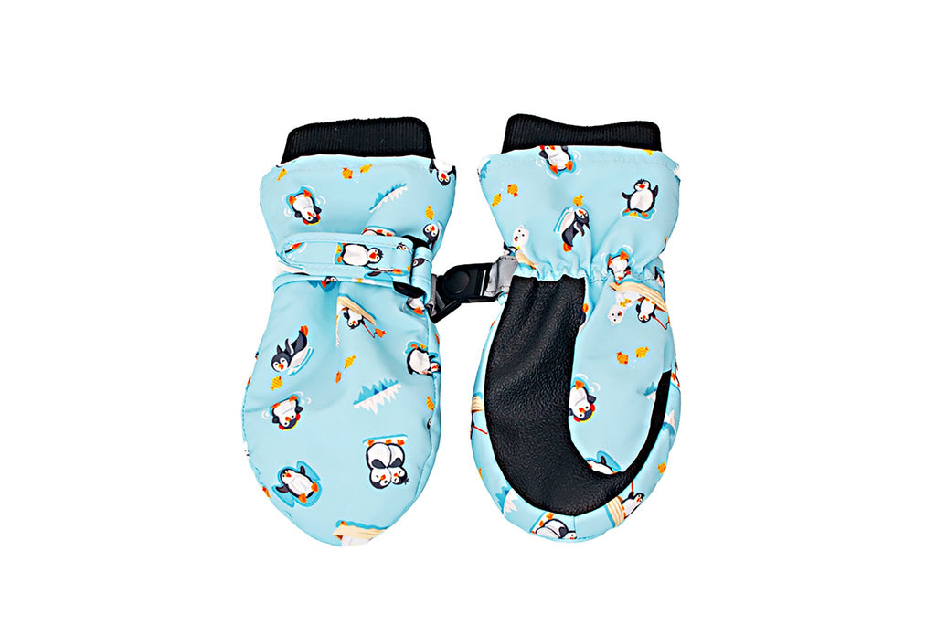 FLAPJACKKIDS - Water Repellent Ski Mittens - Ive Foshing Penguin - Two Giraffes Children's Footwear