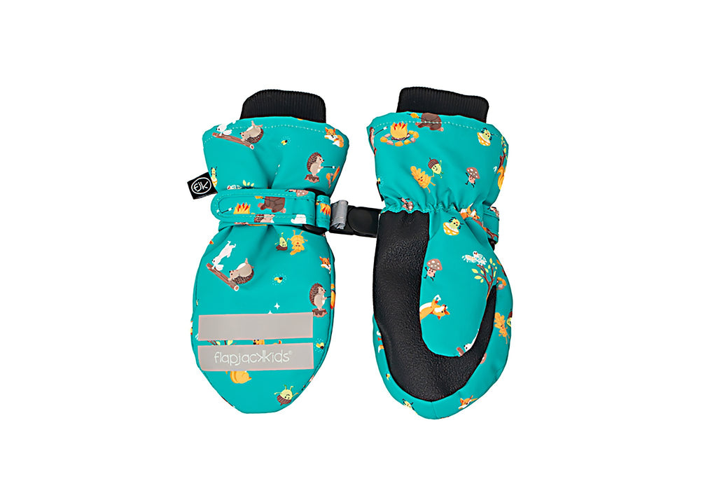 FLAPJACKKIDS - Water Repellent Ski Mittens - Woodland Camp - Two Giraffes Children's Footwear