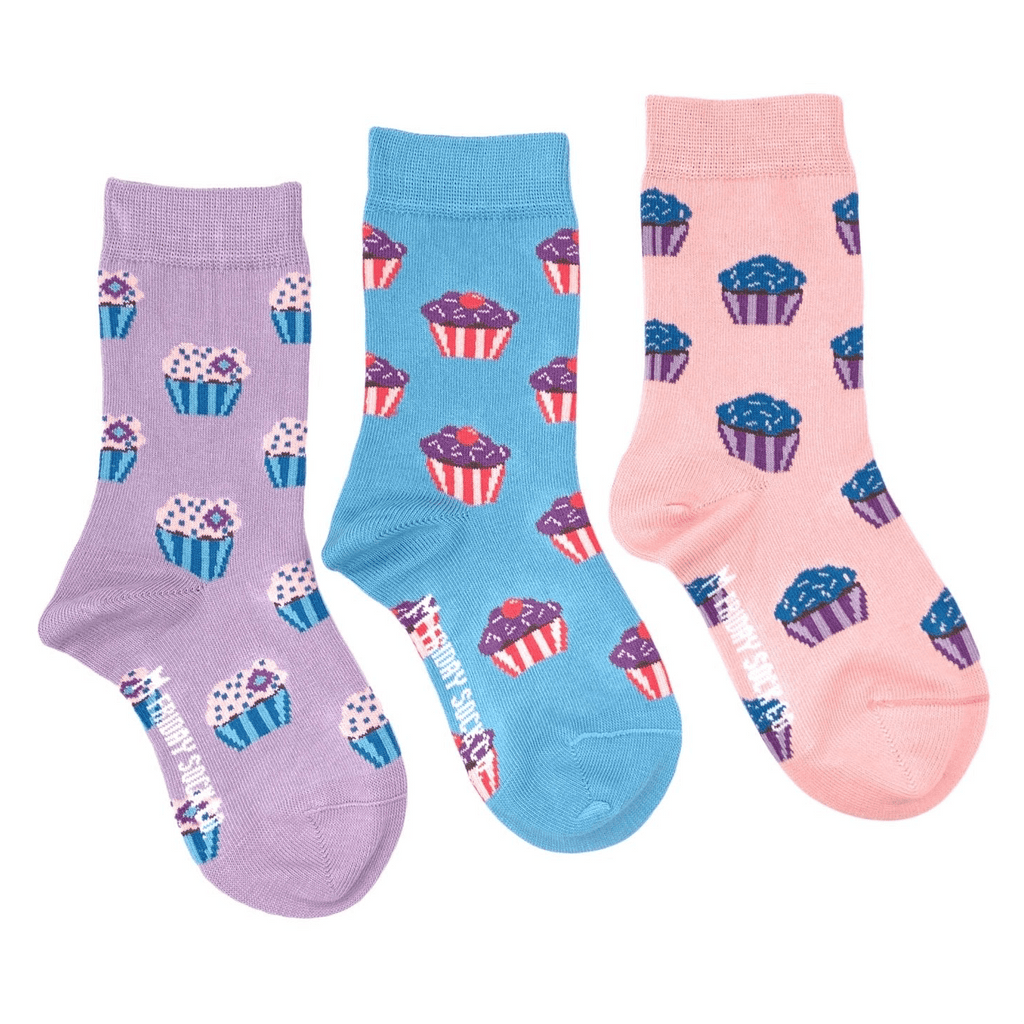 FRIDAY SOCK CO. - Kid’s Cupcake Socks - Two Giraffes Children's Footwear