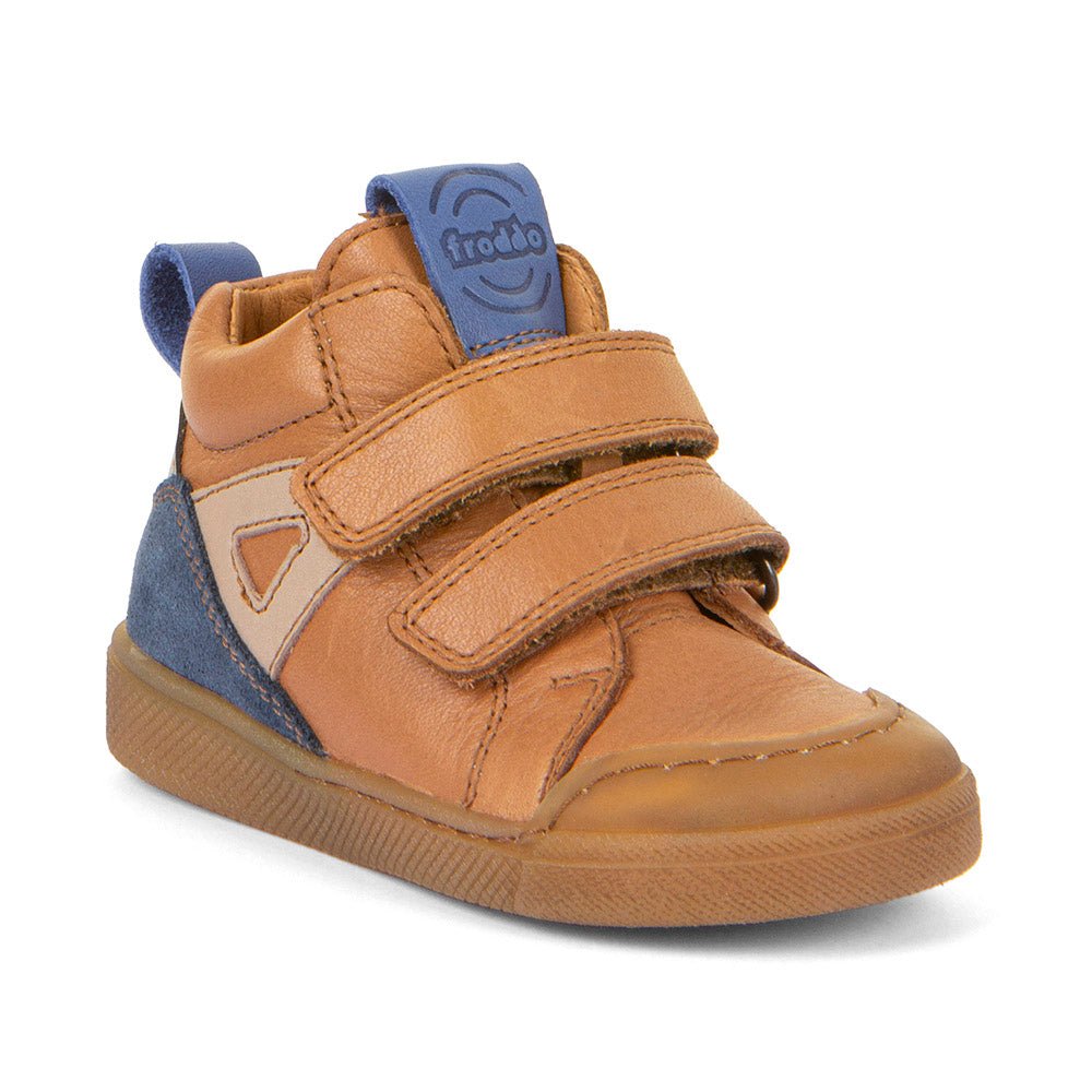 FRODDO - Rosario High Top - Cognac & Blue - Two Giraffes Children's Footwear