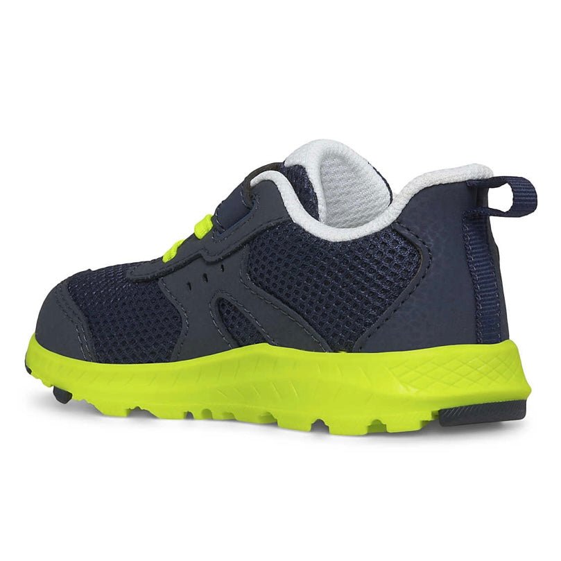 SACUONY - Ride 10 Jr. Sneaker - New Navy/Citron - Two Giraffes Children's Footwear