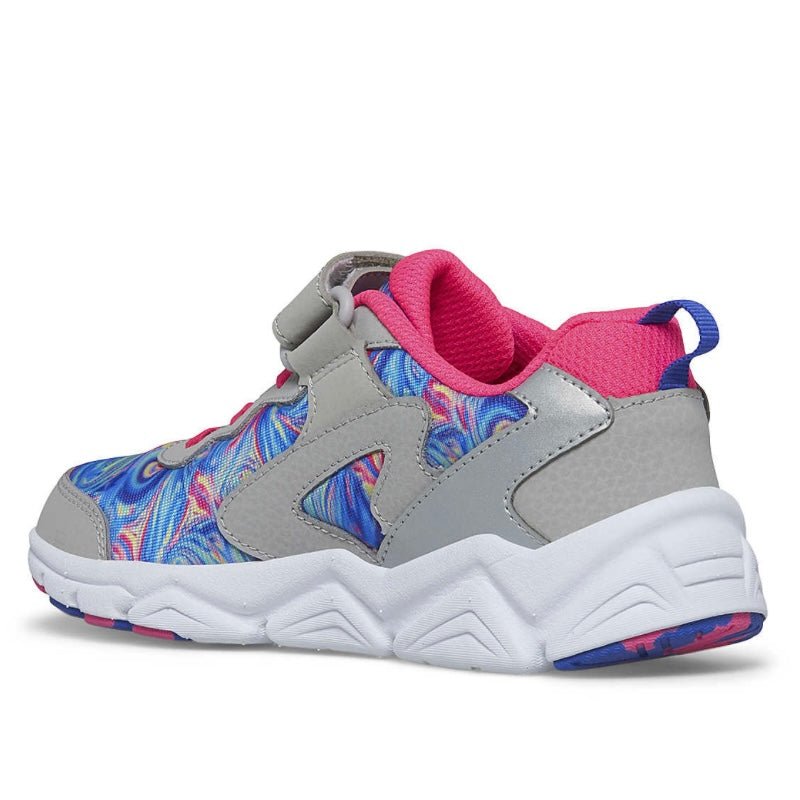 Saucony - Big Kid's Flash A/C 3.0 Sneaker - Grey/Pink/Blue - Two Giraffes Children's Footwear