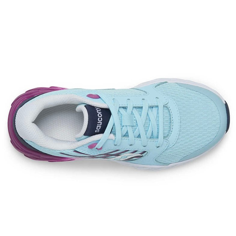 SAUCONY - Wind 2.0 Lace Sneaker - Blue/Pink - Two Giraffes Children's Footwear