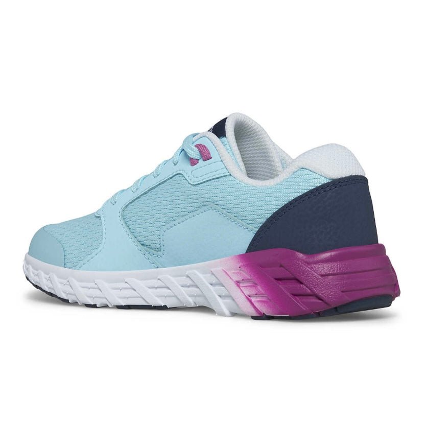 SAUCONY - Wind 2.0 Lace Sneaker - Blue/Pink - Two Giraffes Children's Footwear