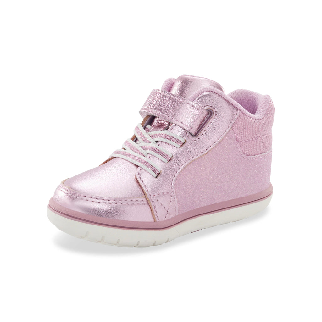 STRIDE RITE - Ames Sneaker - Pink Shimmer - Two Giraffes Children's Footwear