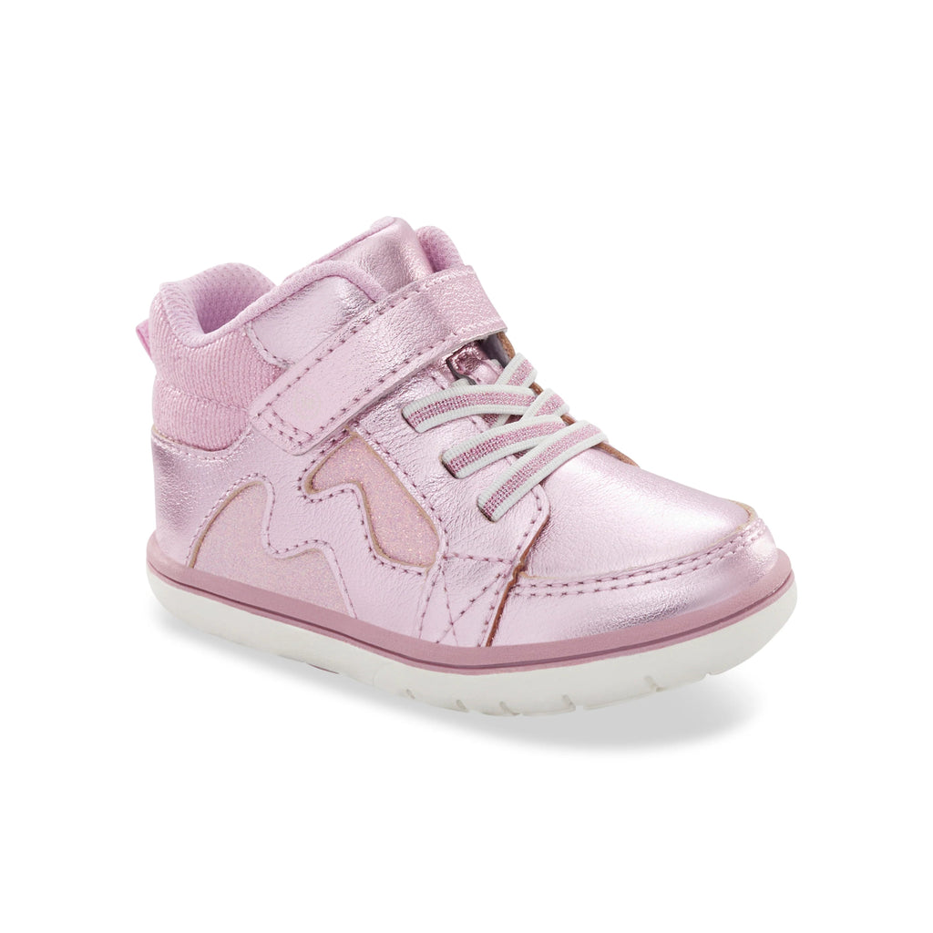 STRIDE RITE - Ames Sneaker - Pink Shimmer - Two Giraffes Children's Footwear