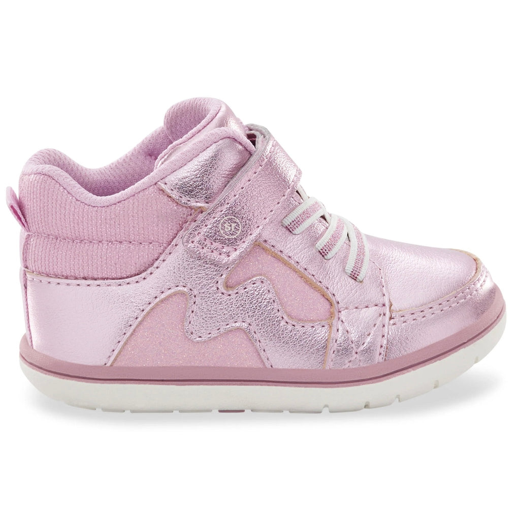 STRIDE RITE - Ames Sneaker - Pink Shimmer - Two Giraffes Children's Footwear