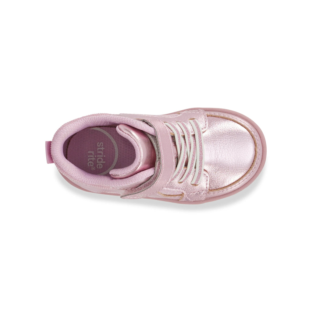 STRIDE RITE - Ames Sneaker - Pink Shimmer - Two Giraffes Children's Footwear